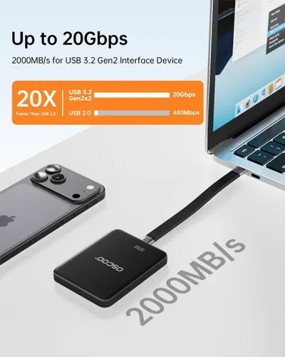 Vista 4 de SSD portátil magnético de 1 TB, hasta 2000 MB/s - Unidad externa de estado sólido compatible con MagSafe para iPhone 15/16/17, Mac, portátiles