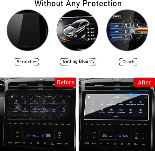 Vista 3 de TTCR-II - Protector de pantalla compatible con Hyundai Tucson 2022-2024 de 10.25 pulgadas