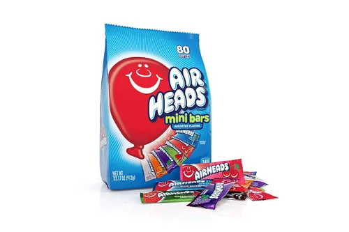 Vista 5 de Airheads Mini barras de caramelo, paquete variado de Taffy, bolsa de 80
