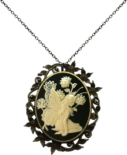 Vista 4 de Yspace Broche Cameo Pin Decoración Clásica Latón Antiguo Collar Combinación Moda Joyería Bolsa para Regalo
