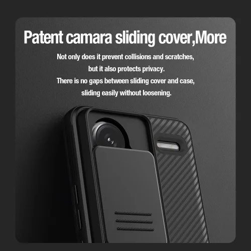 Vista 2 de Funda compatible con Xiaomi Redmi Note 13 Pro Plus, cubierta deslizante para lente de cámara, protección de privacidad, parte trasera de Azul