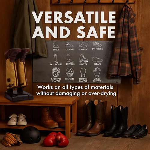 Vista 5 de JobSite Secador de botas – Secador de zapatos silencioso y calentador para botas de trabajo, guantes y zapatos – Secado de convección sin ventilador