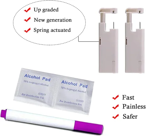 Vista 3 de Lishae 2 Pack Self Ear Piercing Gun Disposable Self Ear Piercing Kit Safety Ear Piercing Gun Kit Tool with Earring Studs