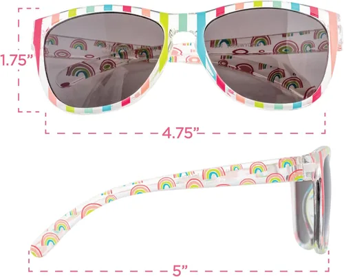 Vista 2 de Stephen Joseph, Gafas de sol para niños pequeños, gafas de sol clásicas para niñas y niños, arcoíris