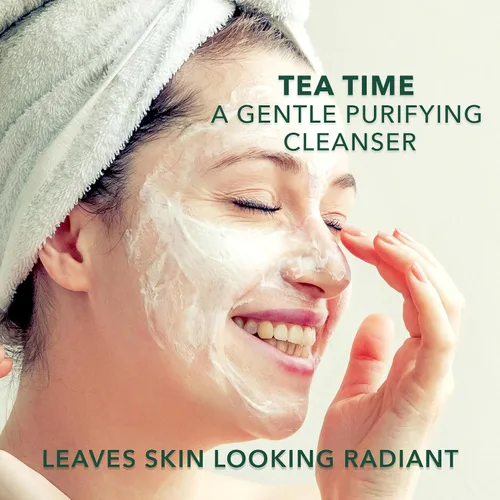 Vista 2 de Earth To Skin Tea Time - Limpiador facial de té blanco, lavado facial diario rico en antioxidantes con glicerina, limpiador suave que no seca