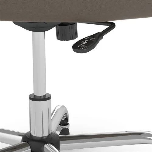 Vista 5 de Bush Business Furniture London - Silla de cuero con respaldo medio en gris lavado, solución de asiento moderna para el hogar o el espacio de trabajo