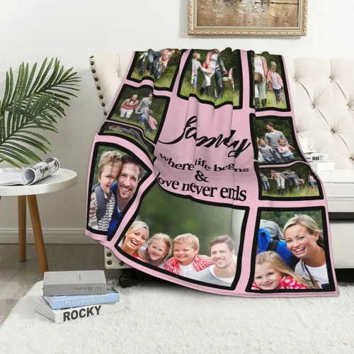 Vista 36 de JCETUNO Regalos personalizados de San Valentín para él y ella, mantas personalizadas con foto, mantas de fotos personalizadas, mantas de fotos