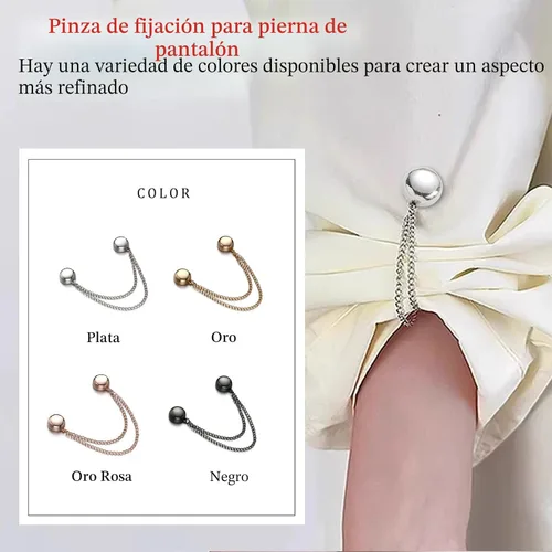 Vista 4 de FJW Clips de ropa multifuncionales: clips magnéticos para dobladillo para camisas y dobladillos ligeros, clip de estilo sin alfileres para bufanda