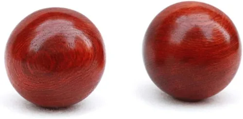Vista 4 de Milisten Bolas de madera Baoding de madera, bolas de ejercicio de salud, bolas de masaje de salud china de madera, bola de artesanía de madera