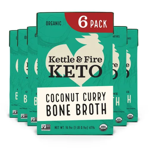 Vista 31 de Kettle and Fire Classic - Caldo de hueso de ternera, aprobado por Keto, Paleo, y Whole 30, sin gluten, alto en proteínas y colágeno, paquete de 4