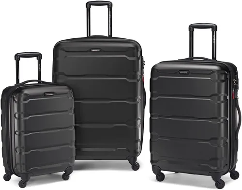 Vista 2 de Samsonite Omni - Juego de 3 piezas con accesorios para equipaje, Negro -, Equipaje rígido con ruedas