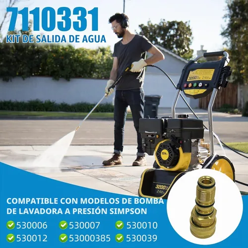 Vista 3 de Conector de salida de lavadora de alta presión con junta tórica