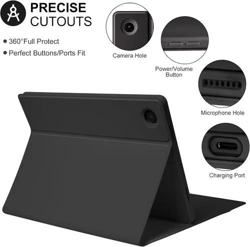 Vista 8 de MORECOO Funda para Samsung Galaxy Tab A9 Plus con teclado de 11 pulgadas 2023 (SM-X210/X216/X218), funda para tableta A9 Plus con teclado