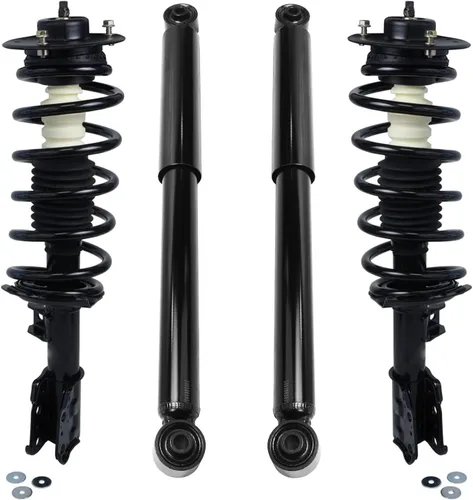 Vista 70 de Detroit Axle - Kit de amortiguadores de 4 puntales para Ford Escape 14-19, 2 puntales delanteros con resorte helicoidal 2 amortiguadores traseros