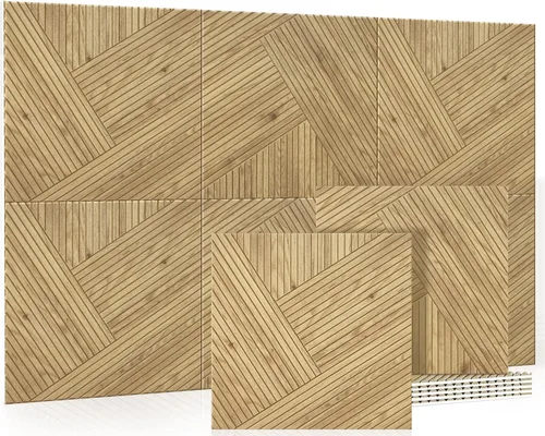 Vista 14 de JBER Paquete de 6 paneles acústicos artísticos, paneles de pared insonorizados de 47.2 x 27 pulgadas, paneles de pared autoadhesivos grandes