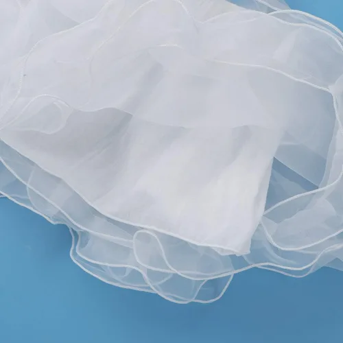 Vista 6 de Enagua de organza con volantes de 3 capas para niños, falda de flores, vestido de crinolina, boda, concurso de baile, deslizamiento