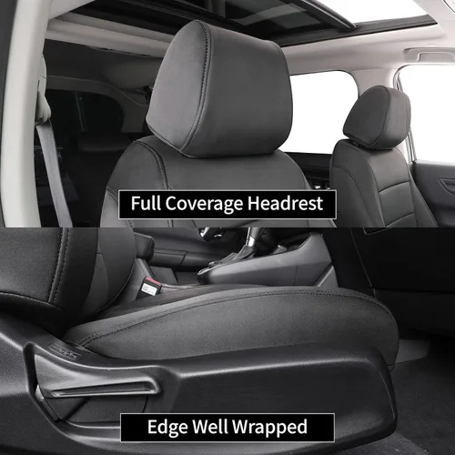 Vista 2 de EKR Fundas de asiento de coche para Honda CRV 2015-2016 Juego completo de Negro (Black)
