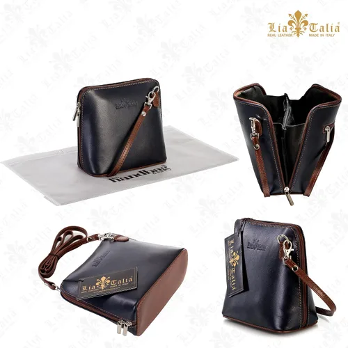 Vista 5 de LiaTalia Genuino Vera Pelle Mujeres Cruz Cuerpo Italiano Pequeño Bolso De Hombro Mini Bolso De Hombro - ABBY