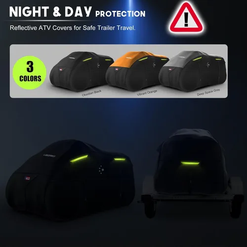 Vista 6 de 600D Cubierta para ATV Impermeable Resistente Transportable Cubierta para 4 Ruedas Cubierta Quad Coberturas ATV Todas las Estaciones Resistente al