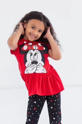 Vista 3 de Disney Conjunto de camiseta y leggings de moda con gráficos de Minnie Mouse