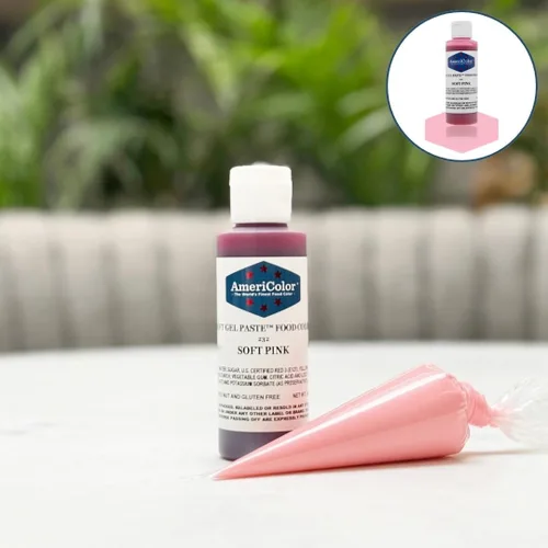 Vista 2 de Gel de pasta suave AmeriColor 4.5 oz, Rosado claro