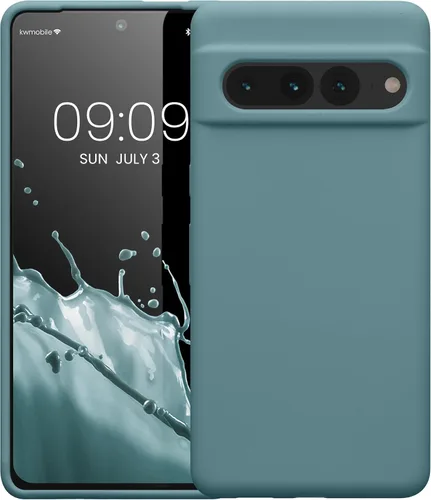 Vista 8 de kwmobile Funda compatible con Google Pixel 7 Pro - Funda de silicona TPU con acabado suave - Piedra antigua