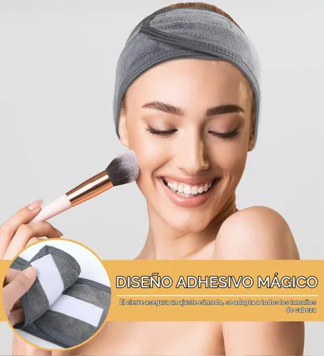 Vista 6 de SINLAND Diadema facial de spa ajustable para maquillaje, paquete de 3 3 multicolor