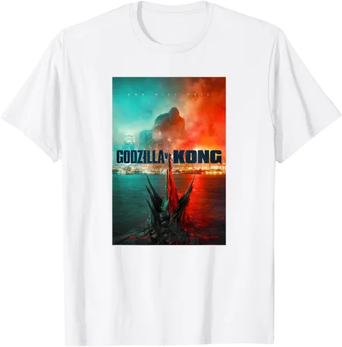 Vista 43 de Godzilla vs Kong - Camiseta oficial con póster, Negro