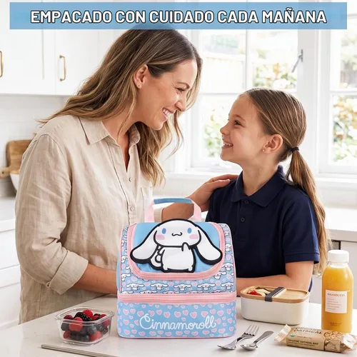 Vista 6 de Get Trend Cinnamoroll Girls 3D Insulated Lunch Bag for School, Picnic Multi Cinnamoroll