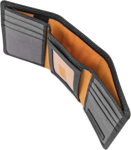 Vista 5 de Timberland PRO Cartera triple RFID de cuero para hombre con ventana de identificación