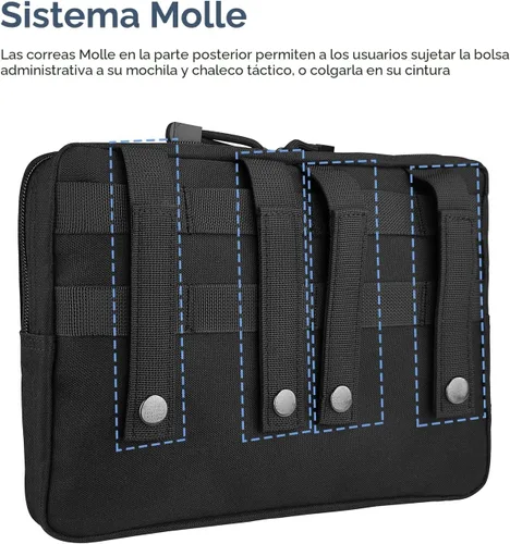 Vista 4 de ProCase Bolsa táctica Molle de administración, bolsa militar MOLLE horizontal multiusos utilidad gadget engranaje bolsa de herramientas