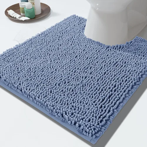Vista 32 de Yimobra Tapetes de baño lavables, de chenilla súper suave y absorbente, para suelo y alfombra, de secado rápido, antideslizante, para bañera y Beige