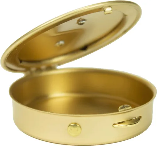 Vista 3 de Abbey & CA Gift Gold Latin Cross Pyx Contenedor