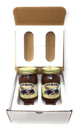 Vista 2 de Jake & Amos Peach Salsa / 2 tarros de 16 onzas