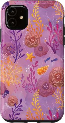 Vista 8 de Funda para iPhone 16 Disney The Little Mermaid Ariel Under the Sea Ambiance