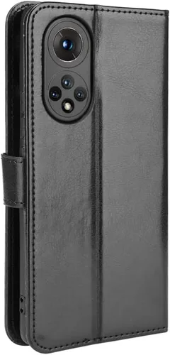Vista 3 de Funda para Honor 50, funda de piel con tapa para Honor 50 5G NTH-AN00 NTH-NX9 NTH-N29, color negro