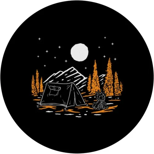 Vista 3 de Camping Camper Camp Outdoor Lover Wanderlust Nature PopSockets PopSockets intercambiables PopGrip