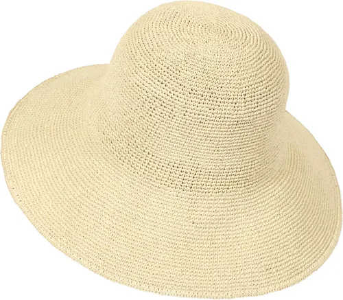 Vista 8 de Sombrero de sol para mujer, hecho a mano, plegable, de paja, sombrero de pescador, gorra de viaje de Caqui