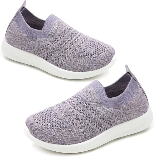 Vista 11 de Apawwa Zapatos de correr ligeros para niños, color rosa/azul/azul marino/negro, zapatos para caminar para niños pequeños/niños grandes