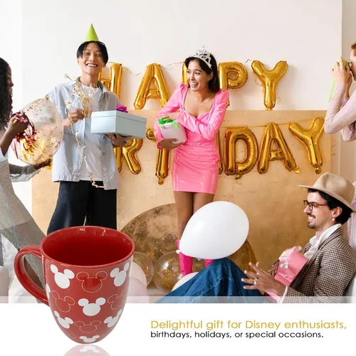 Vista 5 de Disney Mickey Mouse - Taza coleccionable con diseño de bala, color rojo, 16 onzas