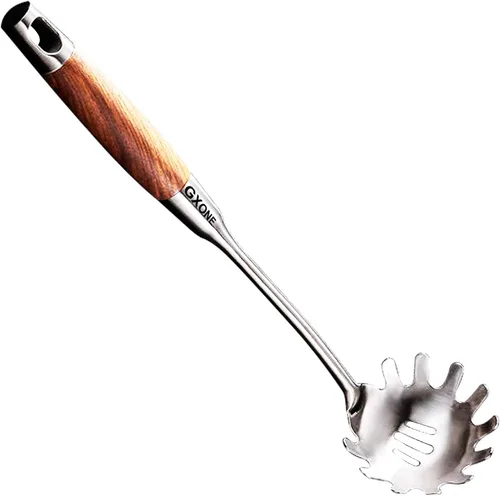 Vista 5 de Cuchara de Cocina, Cucharas Grandes de Servir de Acero Inoxidable 304, Plata/31,9 cm