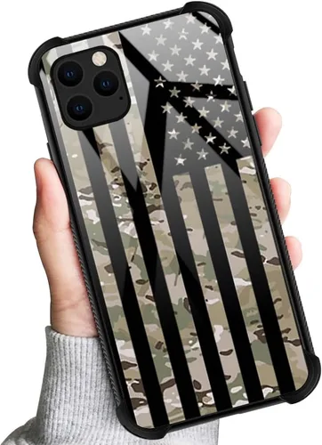 Vista 6 de DJSOK Funda compatible con iPhone 11, diseño con patrón de parachoques trasero, esquinas reforzadas antiarañazos, caver de TPU suave, fundas