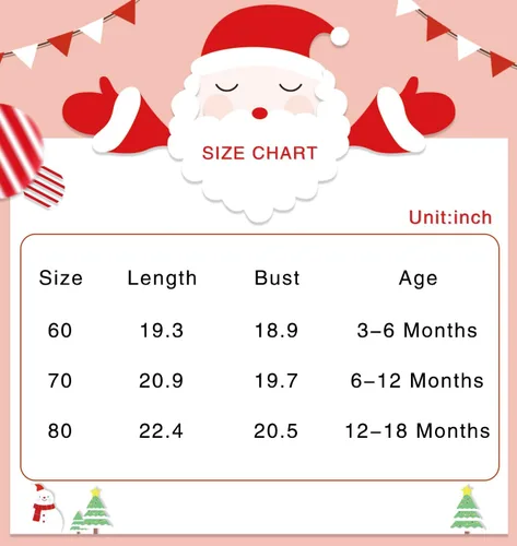 Vista 7 de AGQT Conjunto de mameluco de Navidad para bebé, traje de Papá Noel, alce, ciervo, ropa de invierno, de manga larga, con cremallera