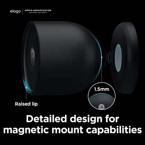 Vista 12 de elago Funda de silicona para Google Nest Cam para exteriores o interiores Negro