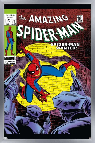 Vista 14 de Marvel Comics Amazing Spider-Man #70 - Póster de pared, 22.4 pulgadas de largo x 14.7 pulgadas de ancho, versión enmarcada de madera de granero