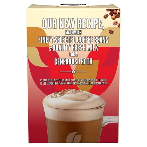 Vista 6 de NESCAFÉ Gold Cappuccino Original, 8 sobres, 4.80 oz (paquete de 6, total 48 bolsitas)