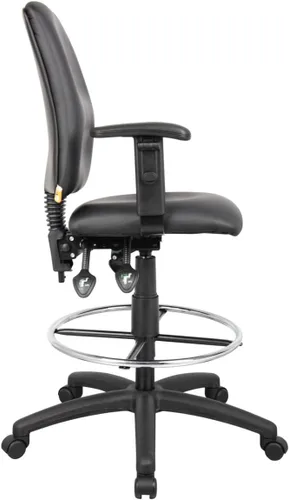 Vista 7 de Taburete multifunción Boss, de tela, Plástico Madera, Negro