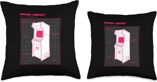 Vista 3 de Retro Video Arcade Cabinet 80s Gamers Gaming Meme Throw Pillow