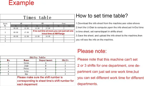 Vista 6 de WEELIAO Máquina de asistencia de tiempo, huella dactilar, contraseña, reloj de tiempo para empleados con escaneo de dedos, RFID y perforación de PIN