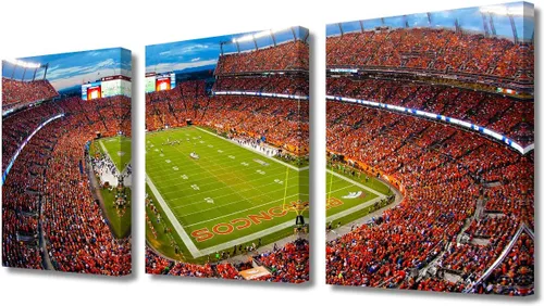 Vista 34 de TUMOVO MetLife Stadium - Decoración de pared de Nueva York, 3 piezas, lienzo, arte de pared para decoración del hogar, juegos de fútbol americano